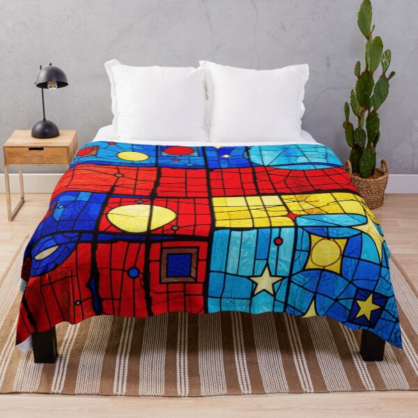 Item preview, midnight geometry 2 stained glass colorful geometric abstract design designed and sold by SmashingDeals.
