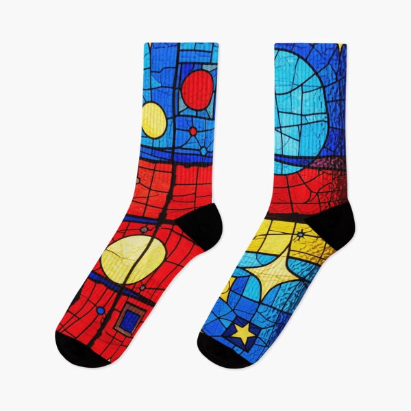 Item preview, midnight geometry 2 stained glass colorful geometric abstract design designed and sold by SmashingDeals.