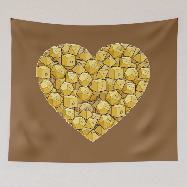 Item preview, Dice Heart - Yellow  designed and sold by -Solarly-.