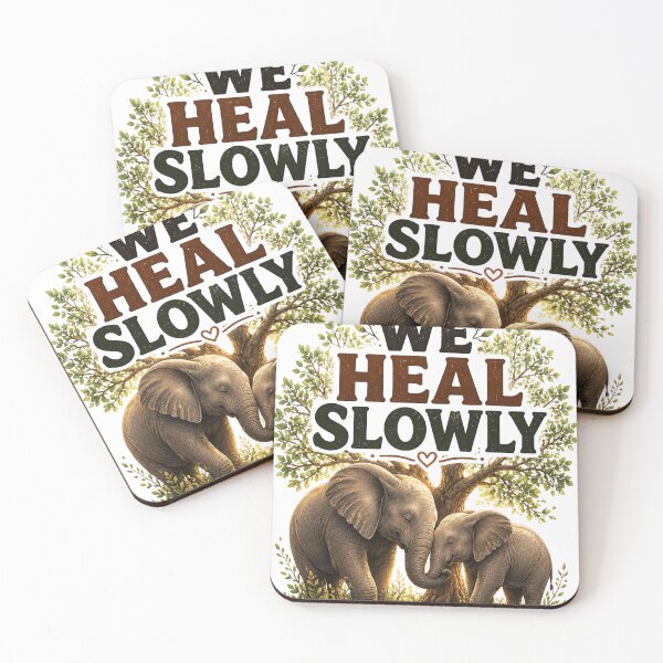 Item preview, We Heal Slowly, Emotional Romantic Healing Aesthetic Design designed and sold by JagrDesigns.
