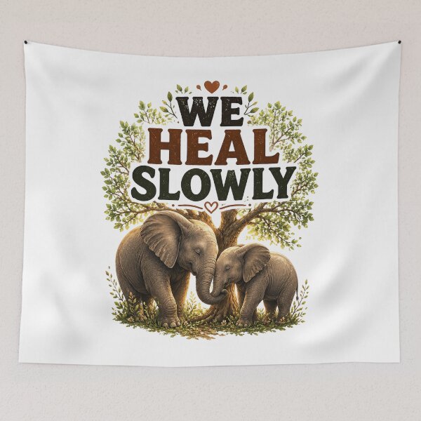 Item preview, We Heal Slowly, Emotional Romantic Healing Aesthetic Design designed and sold by JagrDesigns.