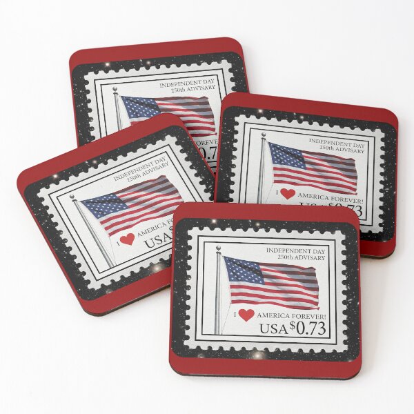 Item preview, POSTAGE STAMP Independence Day on the occasion of the 250th anniversary of the USA V3A4 designed and sold by ART-OF-ORION.