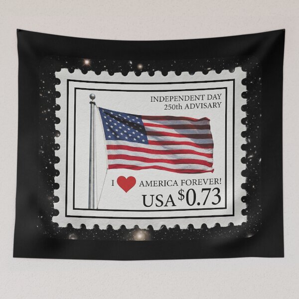 Item preview, POSTAGE STAMP Independence Day on the occasion of the 250th anniversary of the USA V3A4 designed and sold by ART-OF-ORION.