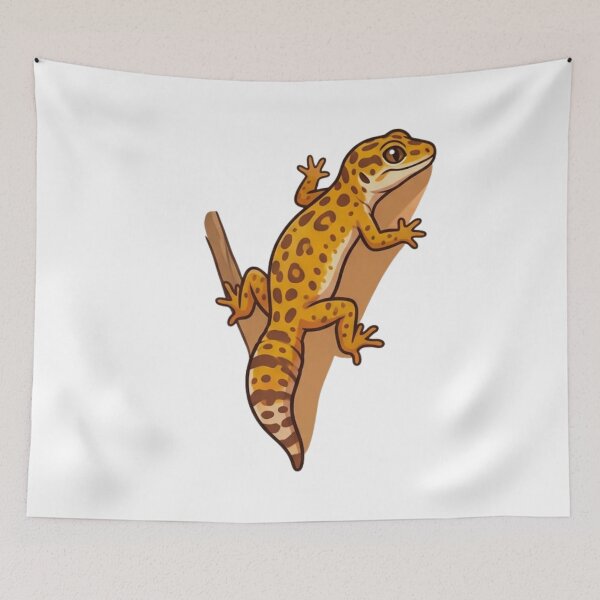 Item preview, Cute Leopard Gecko Reptile Cottagecore Art designed and sold by HoneyBreezeCo.