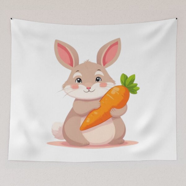 Item preview, Whimsical Bunny and the Giant Carrot designed and sold by KrisGraphic45.