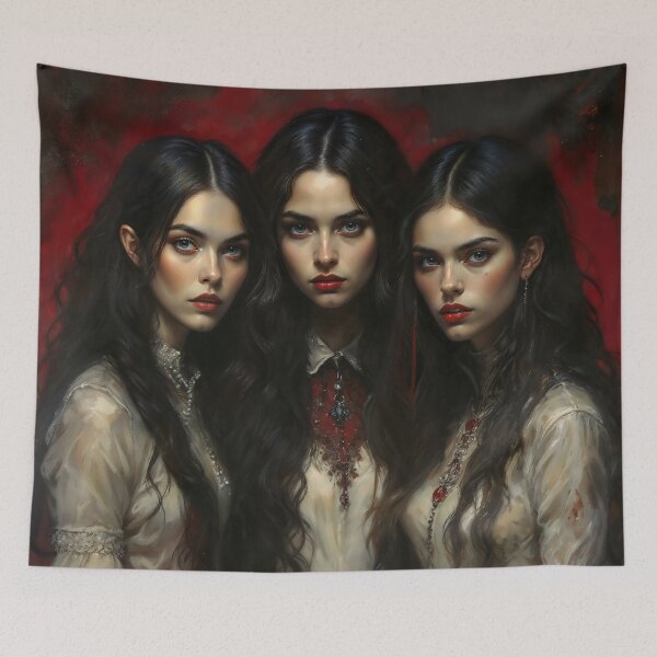 Item preview, Three Sisters Gothic Victorian Vampire Gown Art designed and sold by DarkHolyQueen.