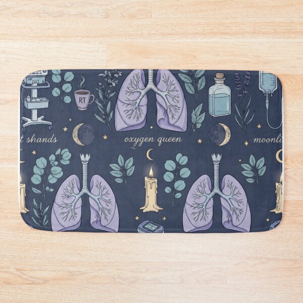 Item preview, Moonlit RT Night Shift Pattern – Cute Respiratory Therapist Aesthetic Seamless Design designed and sold by ClinicalHubs.