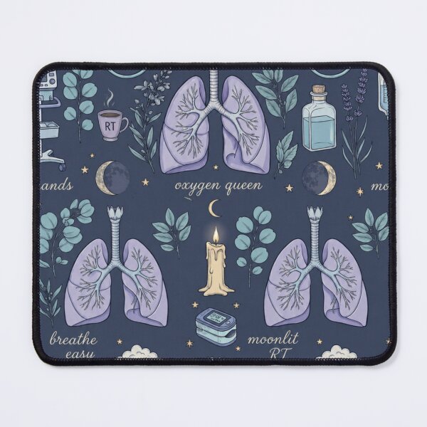 Item preview, Moonlit RT Night Shift Pattern – Cute Respiratory Therapist Aesthetic Seamless Design designed and sold by ClinicalHubs.