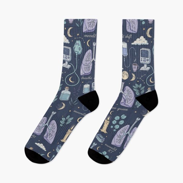 Item preview, Moonlit RT Night Shift Pattern – Cute Respiratory Therapist Aesthetic Seamless Design designed and sold by ClinicalHubs.