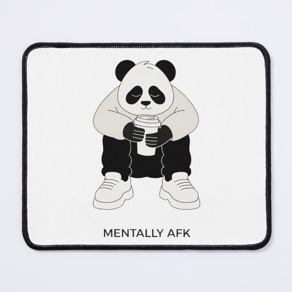 Item preview, Mentally AFK Tired Panda with Coffee designed and sold by Gang store.