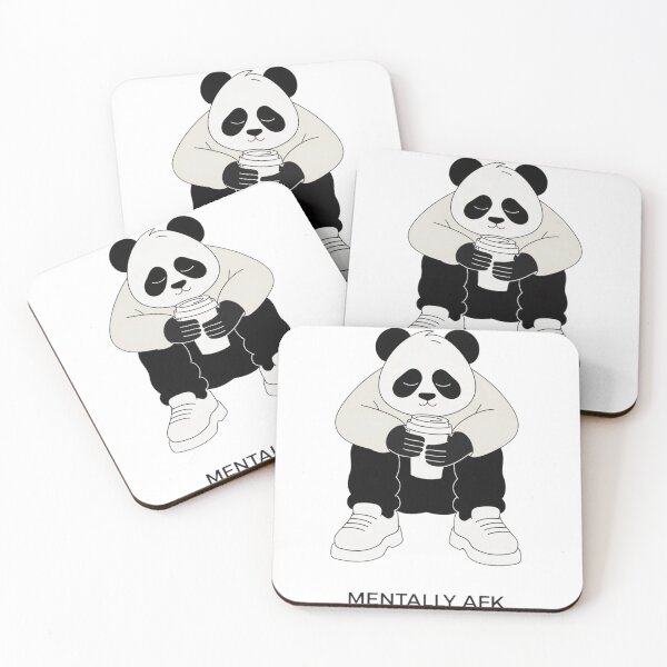 Item preview, Mentally AFK Tired Panda with Coffee designed and sold by Gang store.