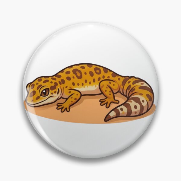 Item preview, Sleepy Leopard Gecko Cartoon Reptile Art designed and sold by HoneyBreezeCo.