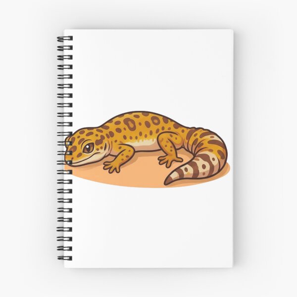 Item preview, Sleepy Leopard Gecko Cartoon Reptile Art designed and sold by HoneyBreezeCo.