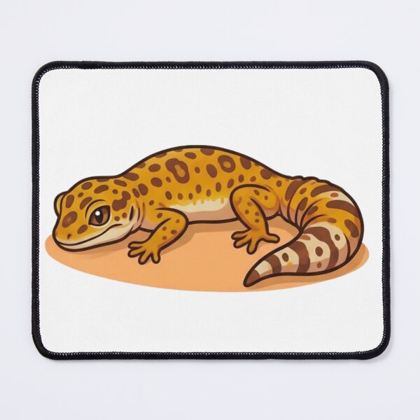 Item preview, Sleepy Leopard Gecko Cartoon Reptile Art designed and sold by HoneyBreezeCo.