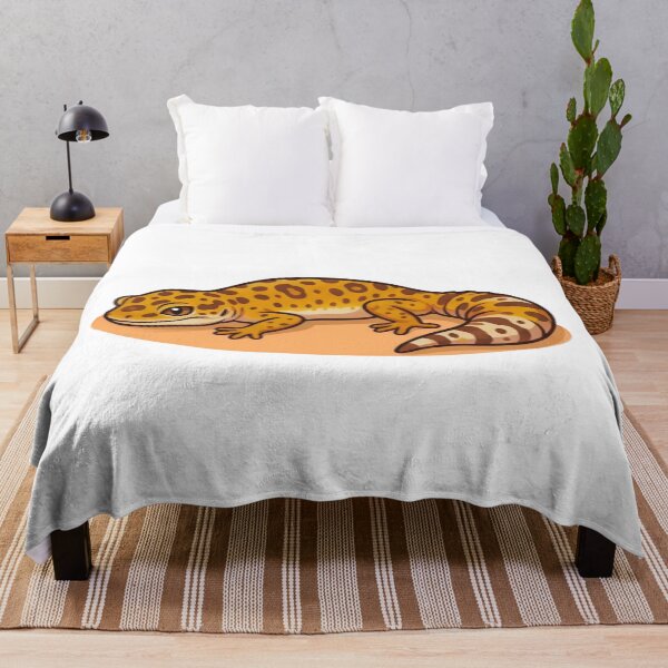 Item preview, Sleepy Leopard Gecko Cartoon Reptile Art designed and sold by HoneyBreezeCo.