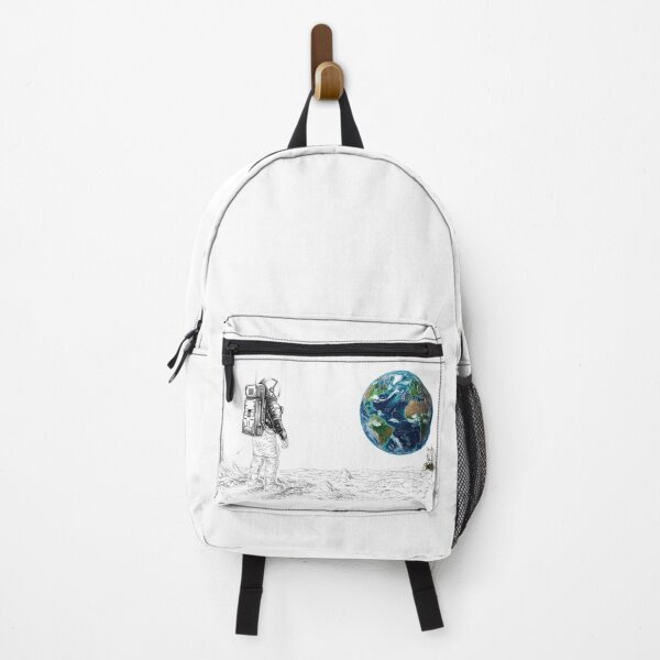 Item preview, Astronaut on the Moon - White Line Art & Earth view designed and sold by Pedrojezu.