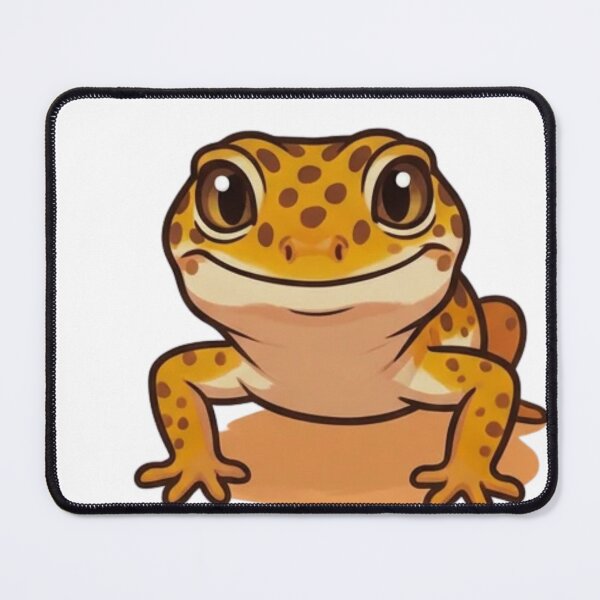 Item preview, Smiling Leopard Gecko Cartoon Sticker Design designed and sold by HoneyBreezeCo.
