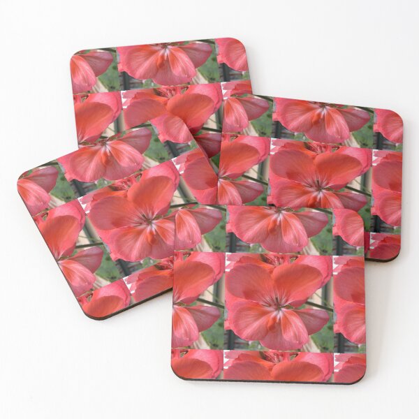 Item preview, Macro Coral Pink Geranium Blossom designed and sold by BalkanBloom.