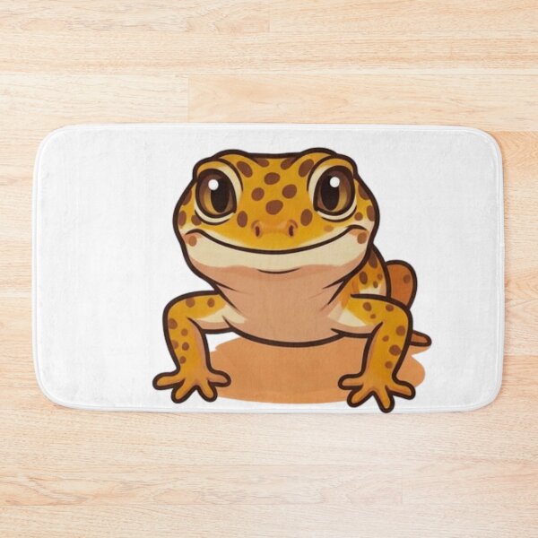 Item preview, Smiling Leopard Gecko Cartoon Sticker Design designed and sold by HoneyBreezeCo.