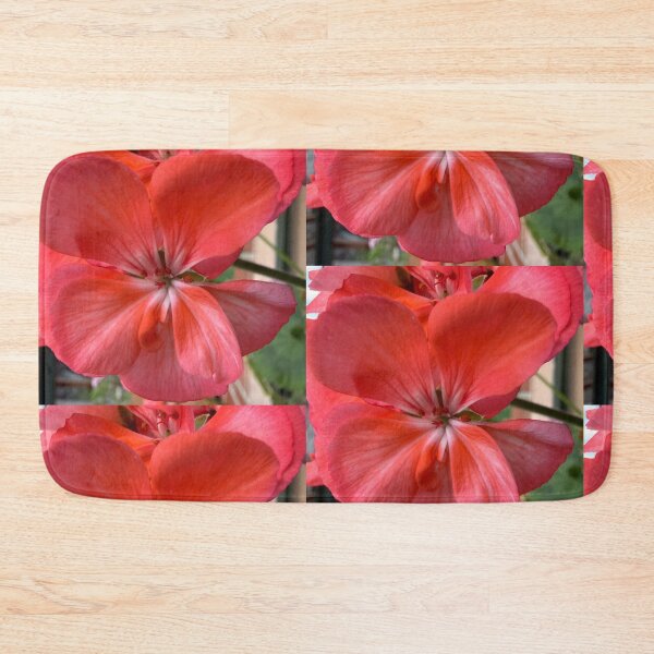 Item preview, Macro Coral Pink Geranium Blossom designed and sold by BalkanBloomArt.