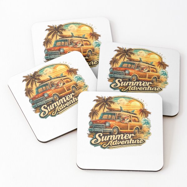 Item preview, Summer Adventure Surf Van Dog Graphic Shirt designed and sold by PoojaArtLab.