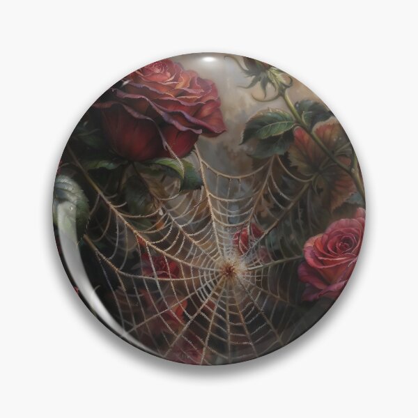 Item preview, Spider Web In A Rose Bush Gothic Botanical Art designed and sold by DarkHolyQueen.