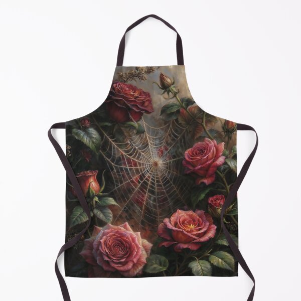 Item preview, Spider Web In A Rose Bush Gothic Botanical Art designed and sold by DarkHolyQueen.