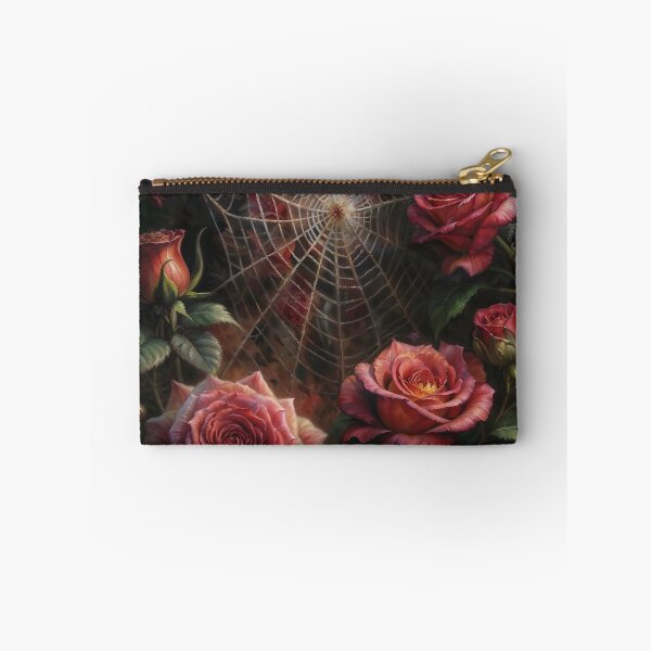 Item preview, Spider Web In A Rose Bush Gothic Botanical Art designed and sold by DarkHolyQueen.
