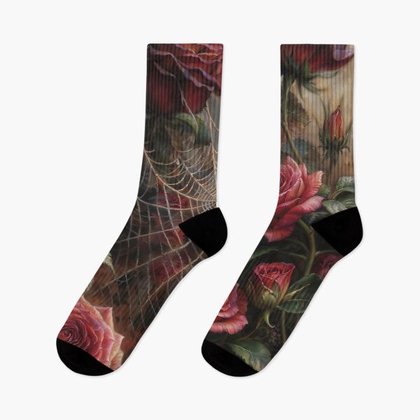Item preview, Spider Web In A Rose Bush Gothic Botanical Art designed and sold by DarkHolyQueen.