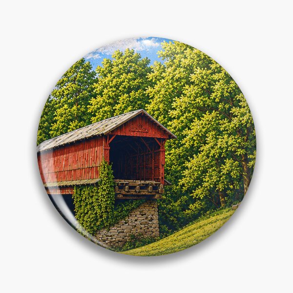 Item preview, Waldo Covered Bridge sticker designed and sold by gotucoveredart.