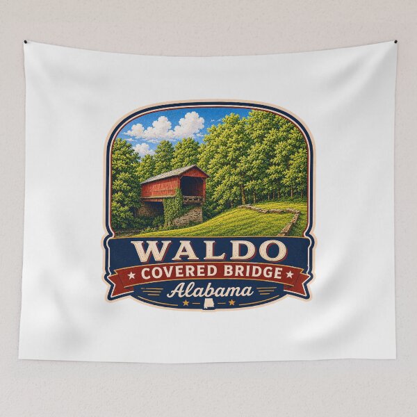 Item preview, Waldo Covered Bridge sticker designed and sold by gotucoveredart.