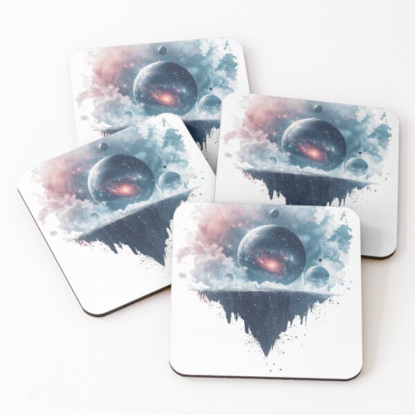 Item preview, Ethereal Sky Islands Suspended in a Galaxy-Filled Atmosphere designed and sold by catcurio.