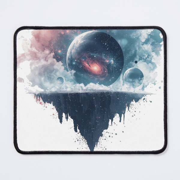 Item preview, Ethereal Sky Islands Suspended in a Galaxy-Filled Atmosphere designed and sold by catcurio.