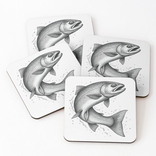 Item preview, Vintage Trout Fly Fishing Illustration designed and sold by Stefanrajzer.