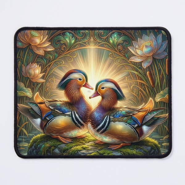 Item preview, Art Nouveau Mandarin Ducks designed and sold by Tridentulus.