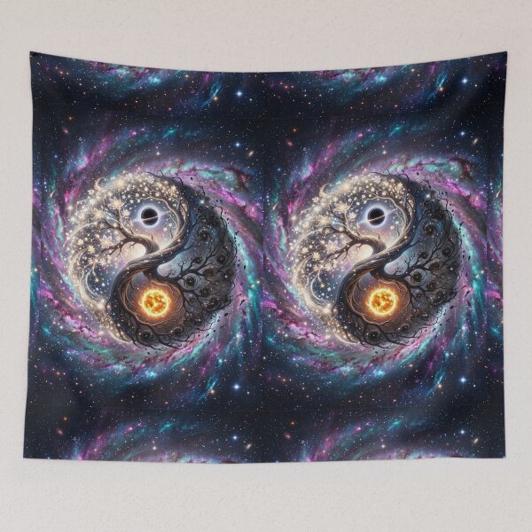 Item preview, Yin Yang Tree of Life Galaxy designed and sold by kmiArtistIA.