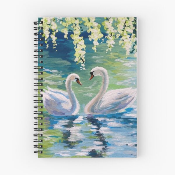 Item preview, Swan Couple Lake Reflection Artwork  designed and sold by NivyasArtistry.