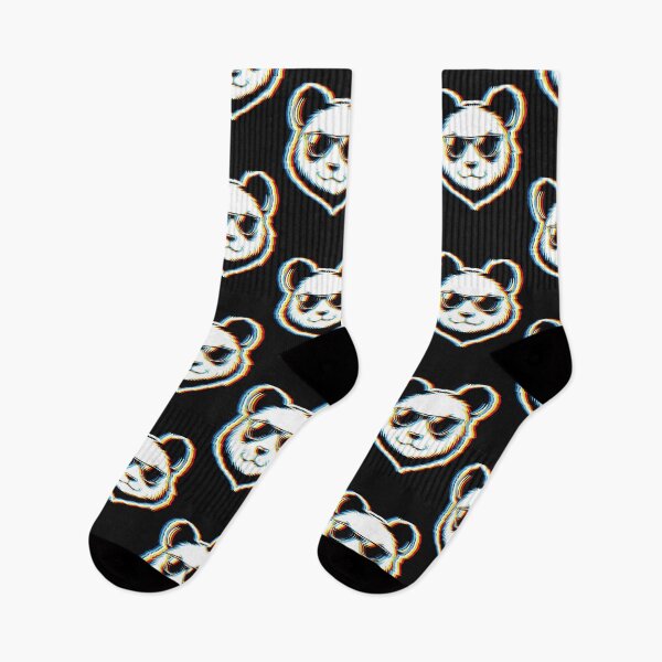 Item preview, Cyber Glitch Panda Sunglasses Streetwear designed and sold by CamaleonDesigns.