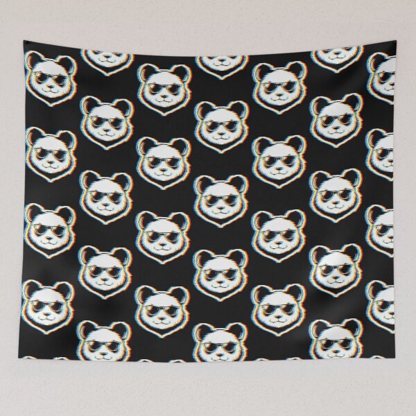 Item preview, Cyber Glitch Panda Sunglasses Streetwear designed and sold by CamaleonDesigns.