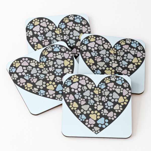 Item preview, Fancy puppy paws in heart designed and sold by Doodles Down South.