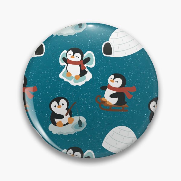 Item preview, Playful Penguins - Navy Blue designed and sold by meldurand.