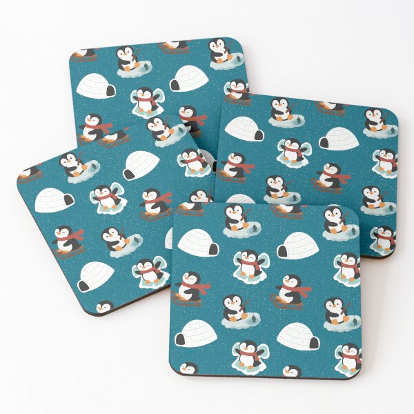 Item preview, Playful Penguins - Navy Blue designed and sold by meldurand.