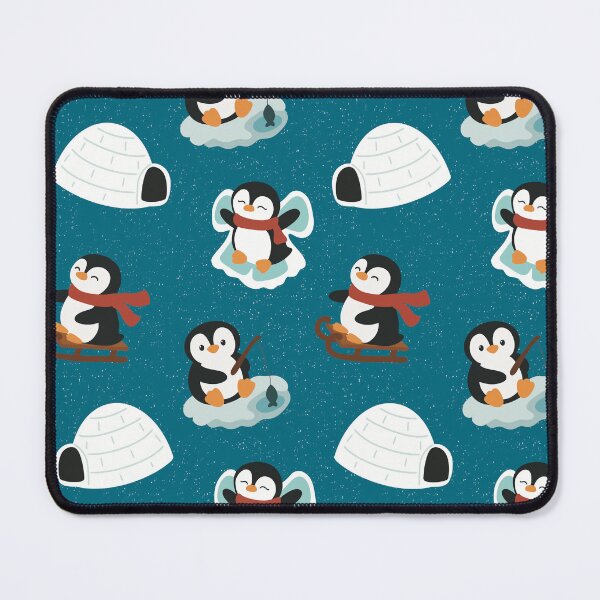 Item preview, Playful Penguins - Navy Blue designed and sold by meldurand.
