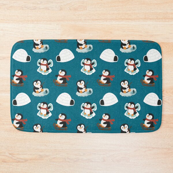 Item preview, Playful Penguins - Navy Blue designed and sold by meldurand.