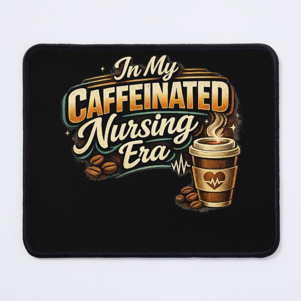 Item preview, In My Caffeinated Nursing Era Retro Coffee Nurse Design Classic T-Shirt designed and sold by podlook.