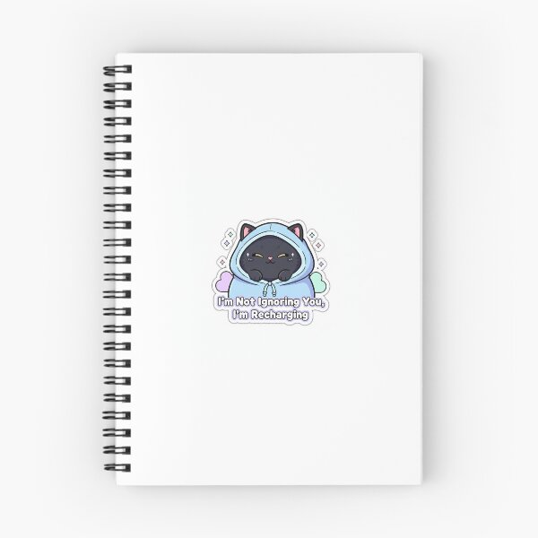 Item preview, Cute black cat - I’m Not Ignoring You, I’m Recharging designed and sold by mayatA-rt.