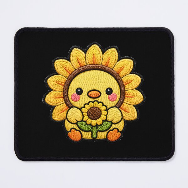 Item preview, Kawaii Sunflower Chick Embroidery Patch Cute Baby Chicken Floral Sticker Design designed and sold by ColorSplash123.