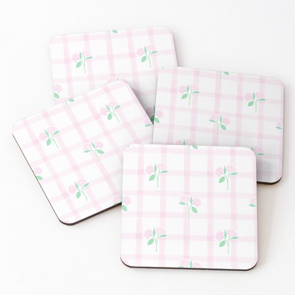 Item preview, Watercolor Pink Hydrangea Floral Seamless Gingham Pattern designed and sold by anigui.