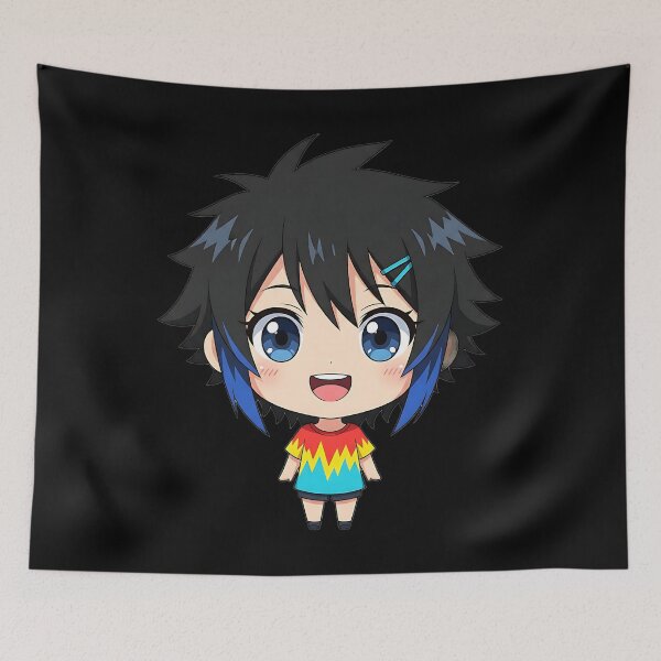 Item preview, Colorful Anime Chibi Character Happy Kawaii Style Girl designed and sold by UrbanPrts.