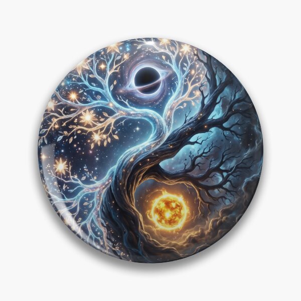 Item preview, Stellar Yin Yang Tree Light and Shadow designed and sold by kmiArtistIA.
